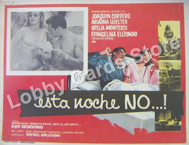 JOAQUIN CORDERO/ESTA NOCHE NO
